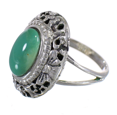 Turquoise Sterling Silver Southwestern Jewelry Ring Size 6-1/4 YX73774